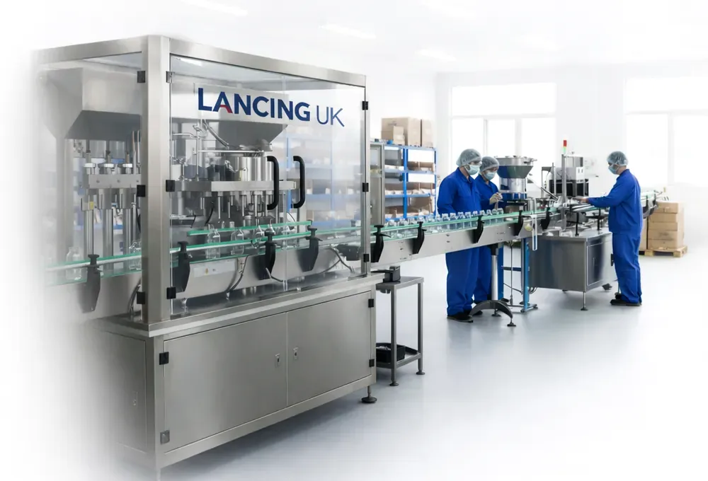 Production-line scene for filling & dosing
